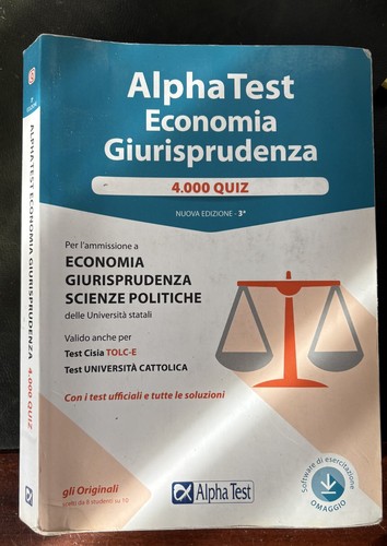 Libro alpha test per economia - per,