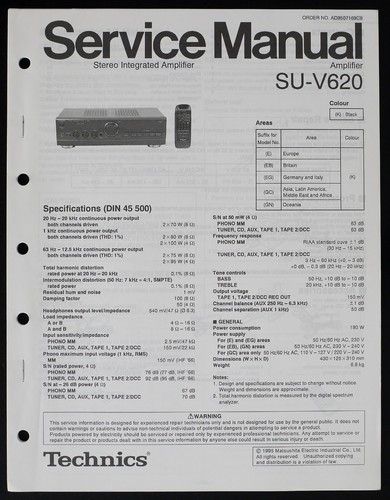 Originale technics v620 - technics, su-v620