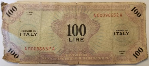 Italy 100 lire - ww, 1943
