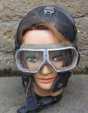  ORIGINALE ELMO BERETTO DI  PILOTA SOVIETICO CON OCCHIALI E LARINGOFONO