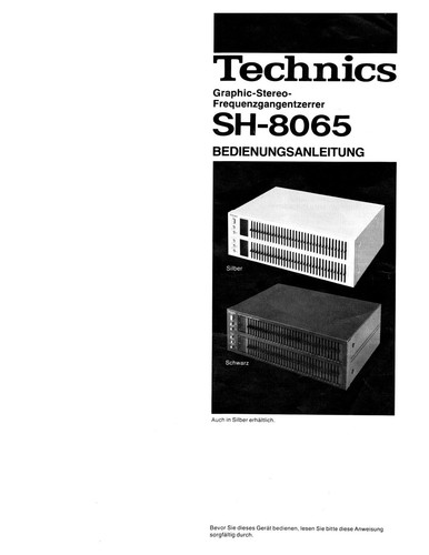 Technics 8065 equalizer - sh-8065,