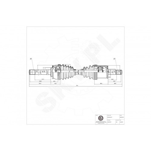 Albero trasmissione cardanico - albero,