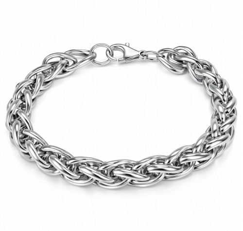 Bracciale catena acciaio - bracciale,