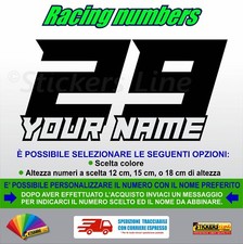 Adesivi numero gara nome