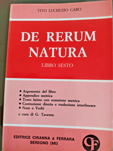 Rerum natura libro sesto - libro,