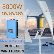 Magnete permanente asse verticale 8000W Maglev turbina eolica e inverter uscita 220V