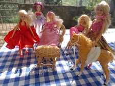 Lotto 4 barbie vintage, una Winx e baby palomino Dixie anno 1983