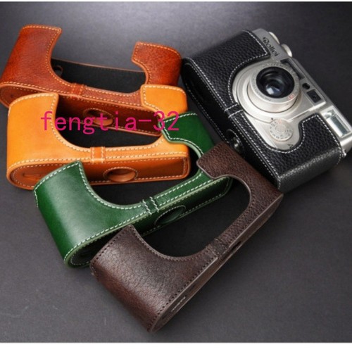 Custodia fotocamera vera pelle