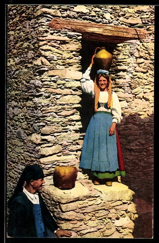Cartolina aritzo costumi - cartolina,