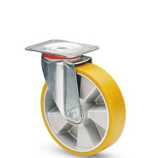 RUOTA GIREVOLE CON RIVESTIMENTO IN POLIURETANO AVOLAN Sh A 91 NUCLEO ALLUMINIO