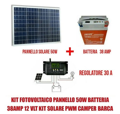 Kit fotovoltaico pannello 50w - fotovoltaico,