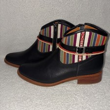 Passeri Black Leather Ankle