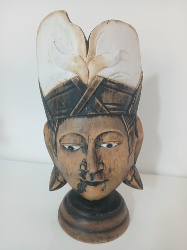 Statua busto balinese legno - busto,