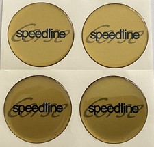 SPEEDLINE CORSE COPRICERCHIO IN LEGA COPRICERCHIO CENTRALE ADESIVI A CUPOLA X4 ORO NERO TUTTE LE MISURE