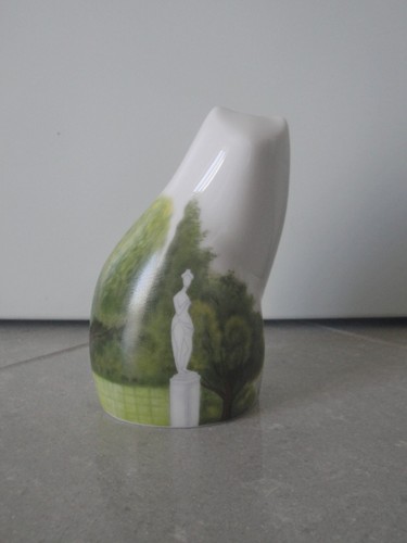Statuina gatto porcellana - statuina,