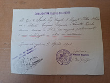 DOCUMENTO PRIMA GUERRA MONDIALE 154^ GRUPPO D'ASSEDIO 1918