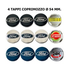 4 Tappi Coprimozzo per FORD 54 mm borchie stemma cerchio badge logo ruote auto