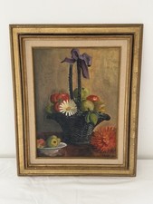 Dipinto olio vintage con