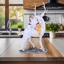Large Fairy & Stag Figurine