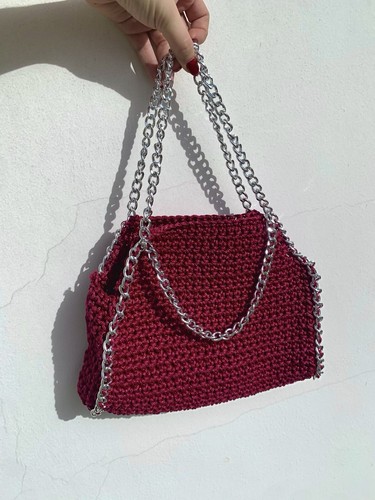 Borsa uncinetto fatta mano - borsa, a