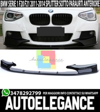 BMW SERIE 1 F20 F21 11-15 SPOILER SOTTO PARAURTI ANTERIORE M SPORT NERO LUCIDO -