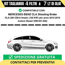 Tagliando per MERCEDES-BENZ CLA Shooting Brake CLA 200 CDI/d 4matic 100 kw Di...