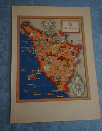 Toscana carta geografica - carta,