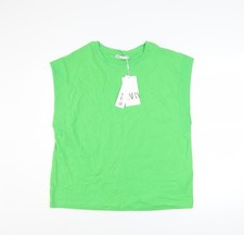 T-shirt donna Zara verde senza
