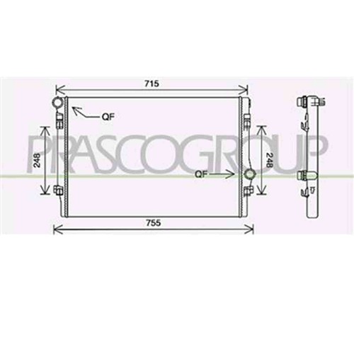 Radiatore per audi 5 - a3, 3/5
