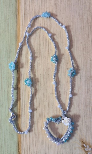 Collana uncinetto perline - uncinetto,