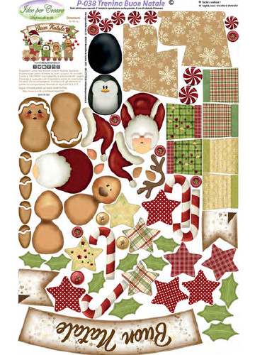 Pannello trenino buon natale - pannello,
