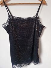 Camicetta da sera Twin Set Simona Barbieri paillettes bordo pizzo taglia S