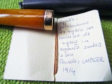 antico BOCCHINO Boccaglio AMBRA ORO + astuccio ARGENTO 925 smoking mouthpiece