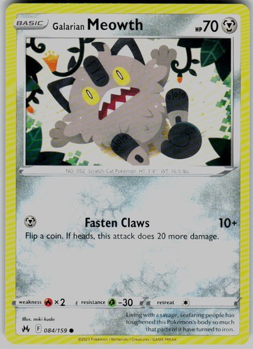 Galarian meowth 084 159 - galarian, 084/159