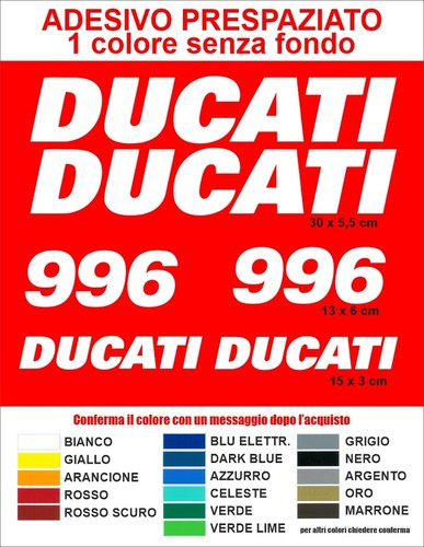 Adesivi ducati 996 - kit, moto