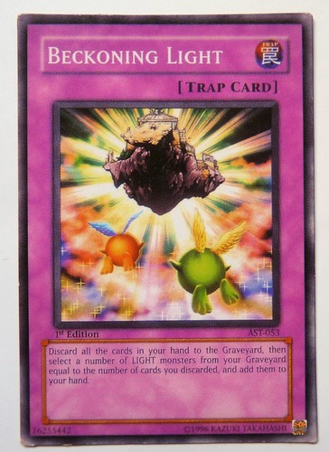 Carte beckoning light - yu-gi-oh,