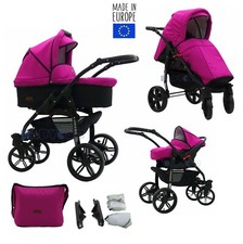 Trio carrozzina ruote girevoli - carrozzina,