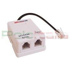 Filtro ADSL RJ11 TELECOM Plus adattatore sdoppiatore splitter cavo telefono fax