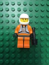 LEGO OMINO STAR WARS PILOTA REBEL PILOT Y-WING Casco MINIFIGURE ARANCIO 7658