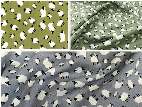 Tessuto cotone pecora bianco