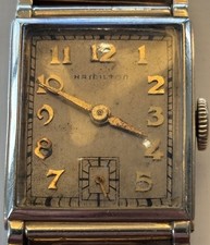 Orologio Hamilton Dress, raro originale vintage carica, cinturino elastico Baldwin 10KGF