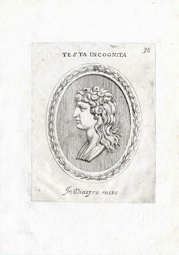 Rara stampa antica - stampa, ritratto