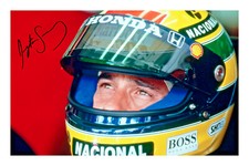 Ayrton Senna Firmato A4 Stampa