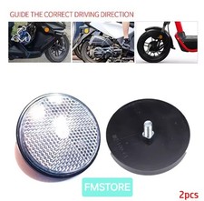 2 Pezzi  Catarifrangente riflettente rotondo 60mm per Moto Quad Bici Universale