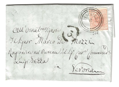 1854 lombardo veneto - veneto, lettera