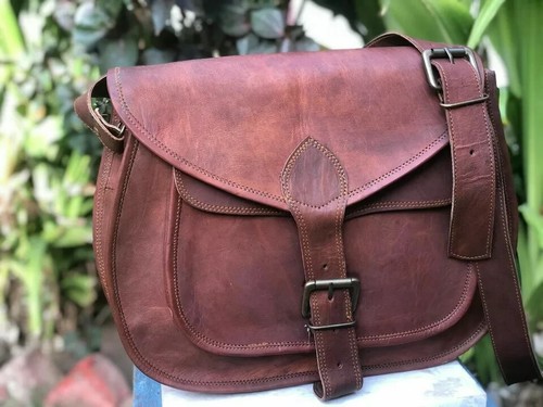 Borsa pelle messenger - in,