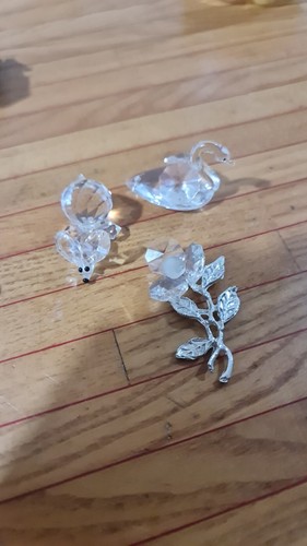 Cigno topino fiore swarovski - topino,