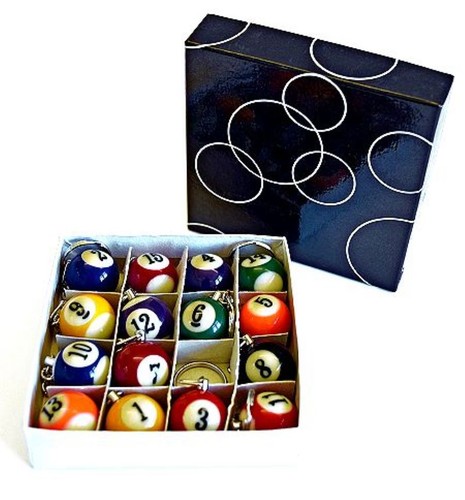 Set portachiavi biliardo sfere - set,