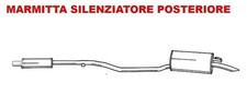 Marmitta silenziatore posteriore SIGAM per FIAT Punto 176 versione 55 1.1 54 CV