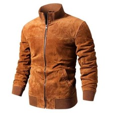 Bomber marrone giacca pelle